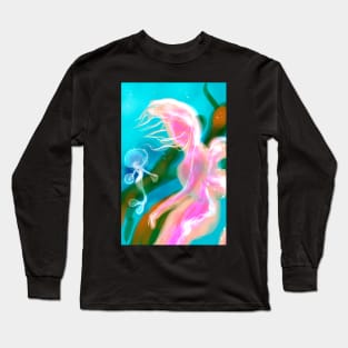 Mermaids lions mane nudibranch mermay undersea fantasy art mermaid pretty Long Sleeve T-Shirt